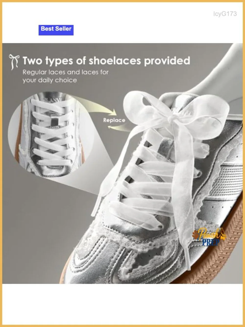 Lace Detail Fashion Sneakers Comfortable Casual Dress Sneakers Retro Gum Sole